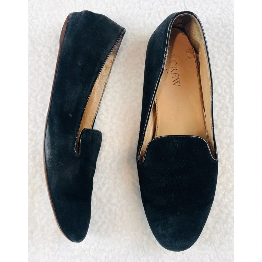 J. CREW • Black Suede Smoking Slippers, 8 - Picture 6 of 14